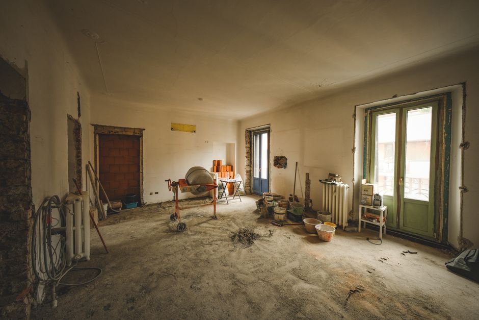 Interior home renovation in progress