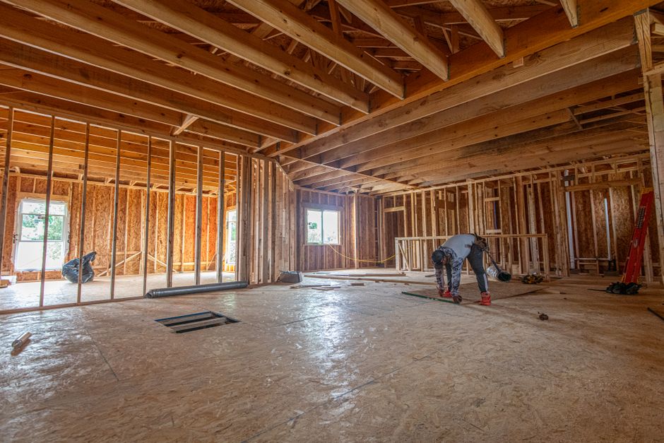 New home construction framing